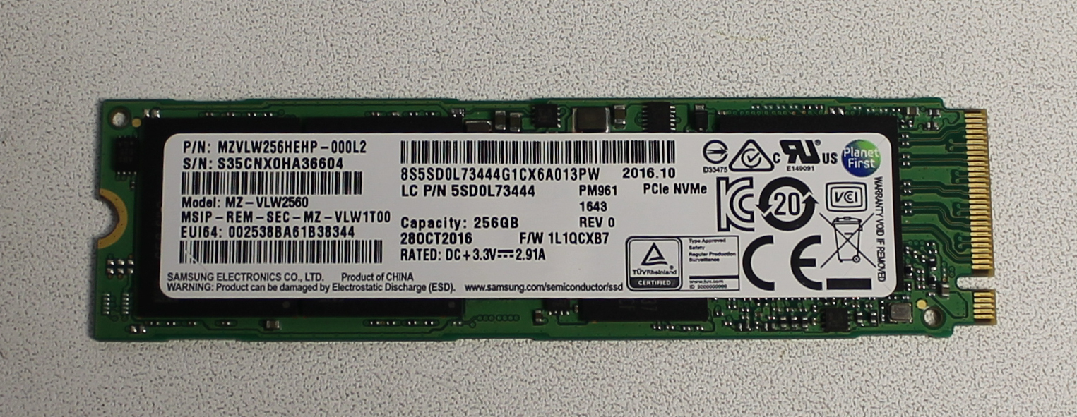 Nvme hotsell samsung mzvlw256